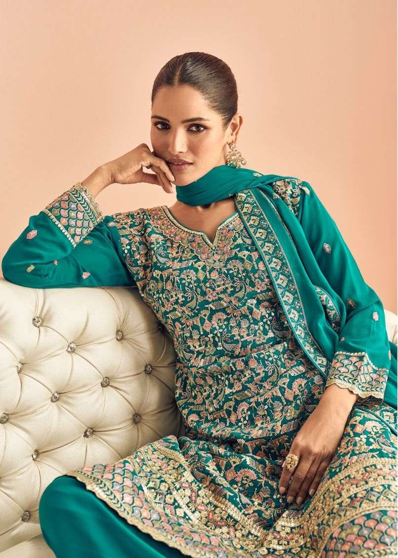 rudraksh luxury real georgette heavy work kurti sharara suit rudraksh luxury real georgette heavy work kurti sharara suit