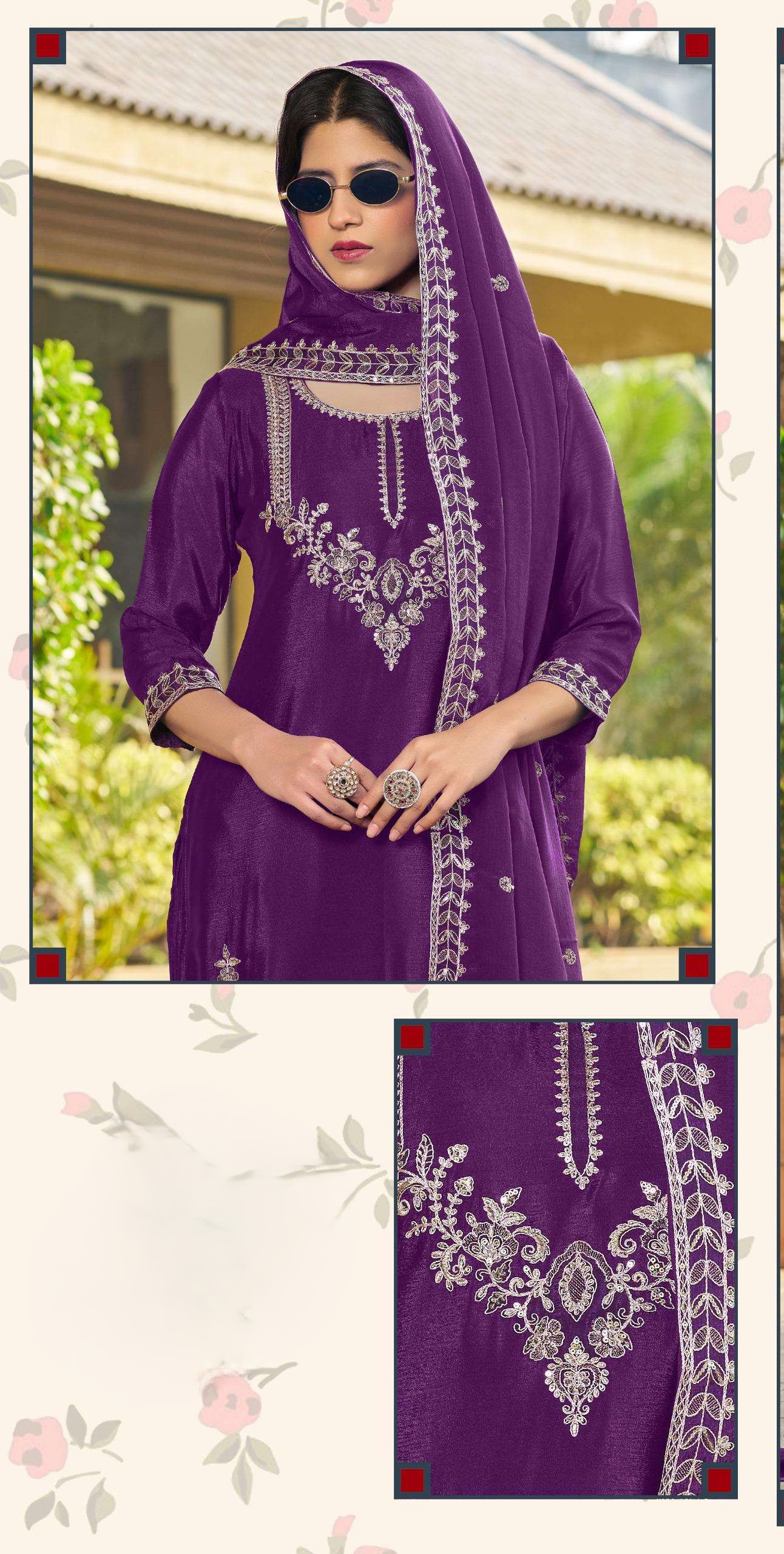 rudraksh chinon blooming womr inner sharara suit rudraksh chinon blooming womr inner sharara suit
