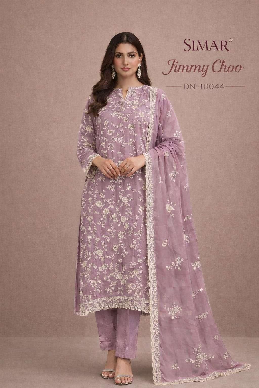 rudraksh glossy jimmy choo 10044 satin beads work young suit