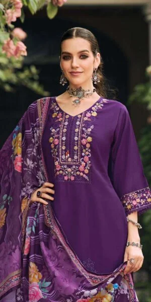 rudraksh lady leela vara vol 2 exclusive luxury collection silk adn work 3 piece suit