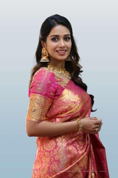 rudraksh soft lichi silk cloth where tradition meet style jacquard work on saree