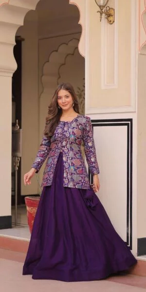 rudraksh pure simmer vichitra silk fabric grace in every fold premium readymade lehenga