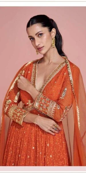 Rudraksh_TREDY FESTIVE LOOK HEABY WORK GOWN WITH DUPATTA PARTY WEAR 